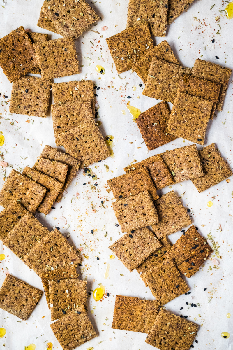 Flax Seed Crackers with Za'atar Spices (Vegan, Keto) Creative in My