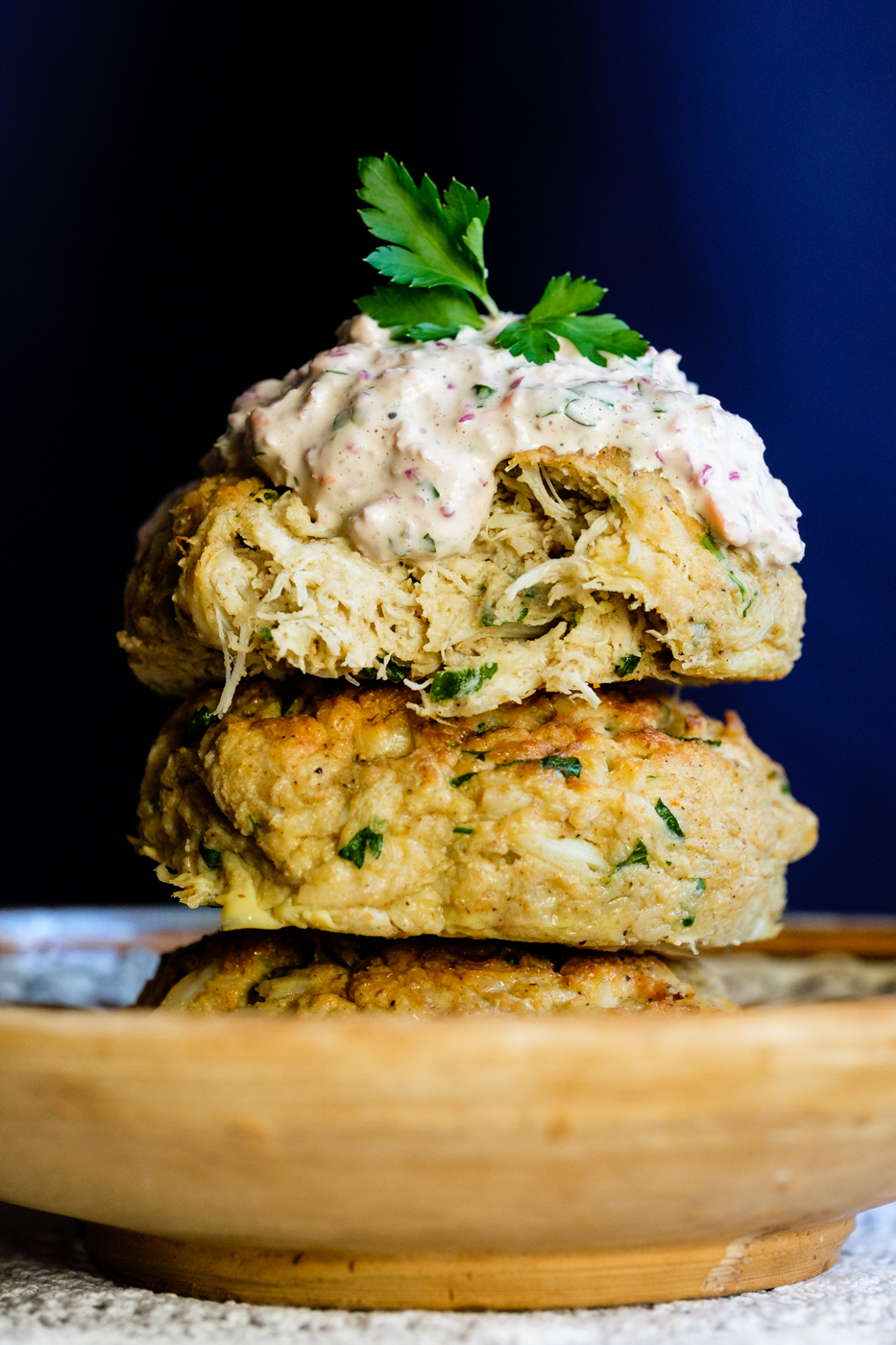 Crab cakes with Danish style remoulade