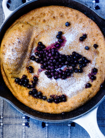 Basic Dutch Baby Pancake with Wild Blueberries