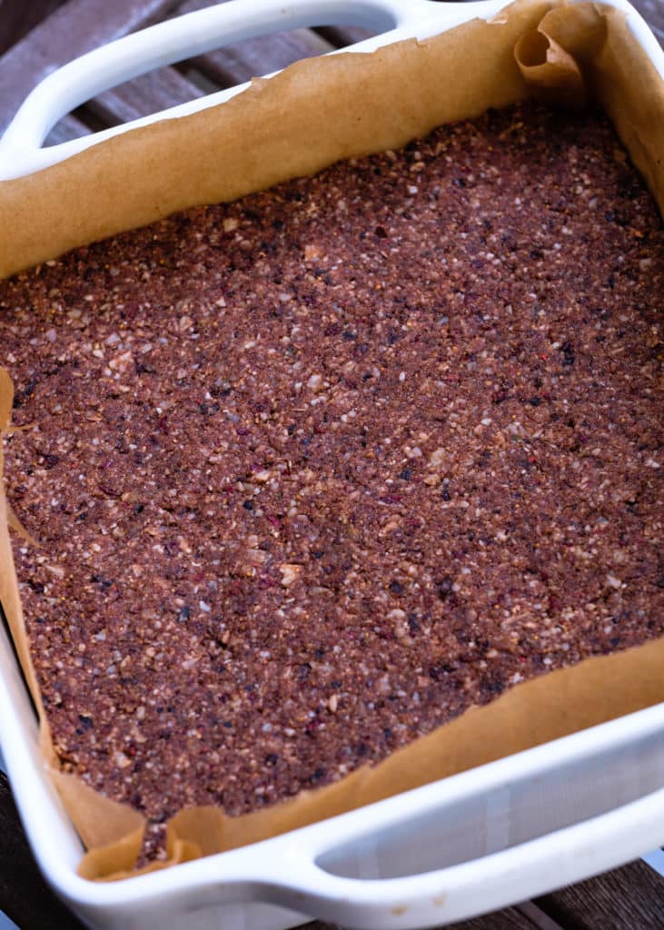 The mixture is ready to be baked.