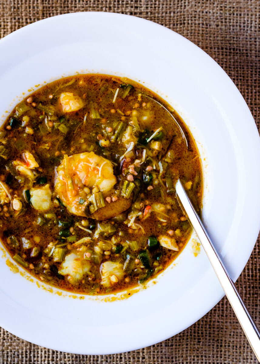 Seafood and Okra Gumbo with Sorghum