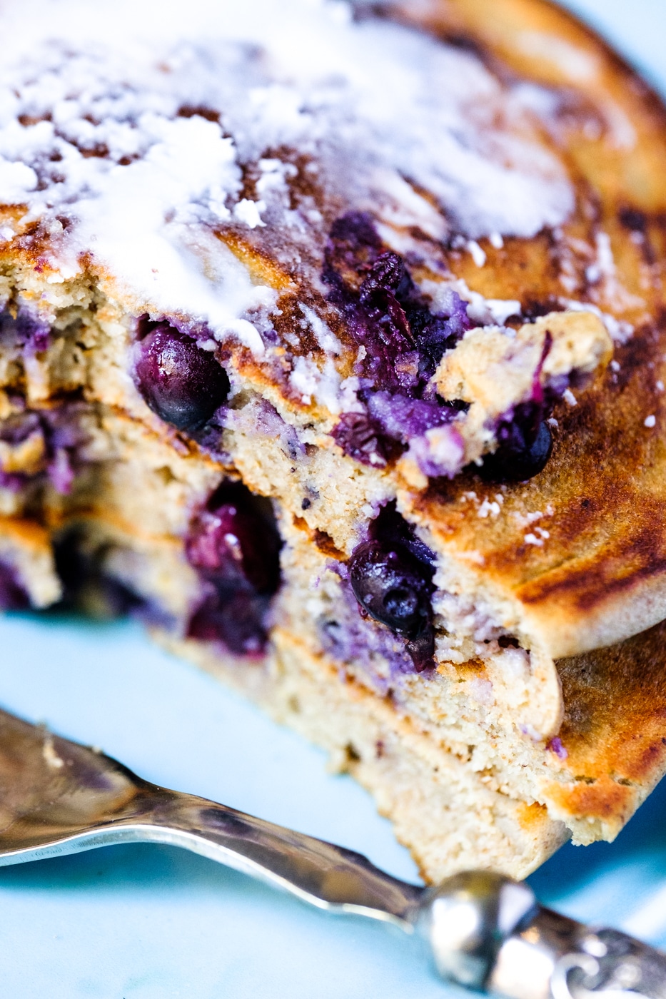 Lectin-free pancakes with blueberries look amazing