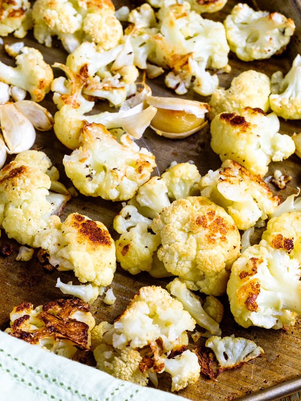 Roasted cauliflower and garlic