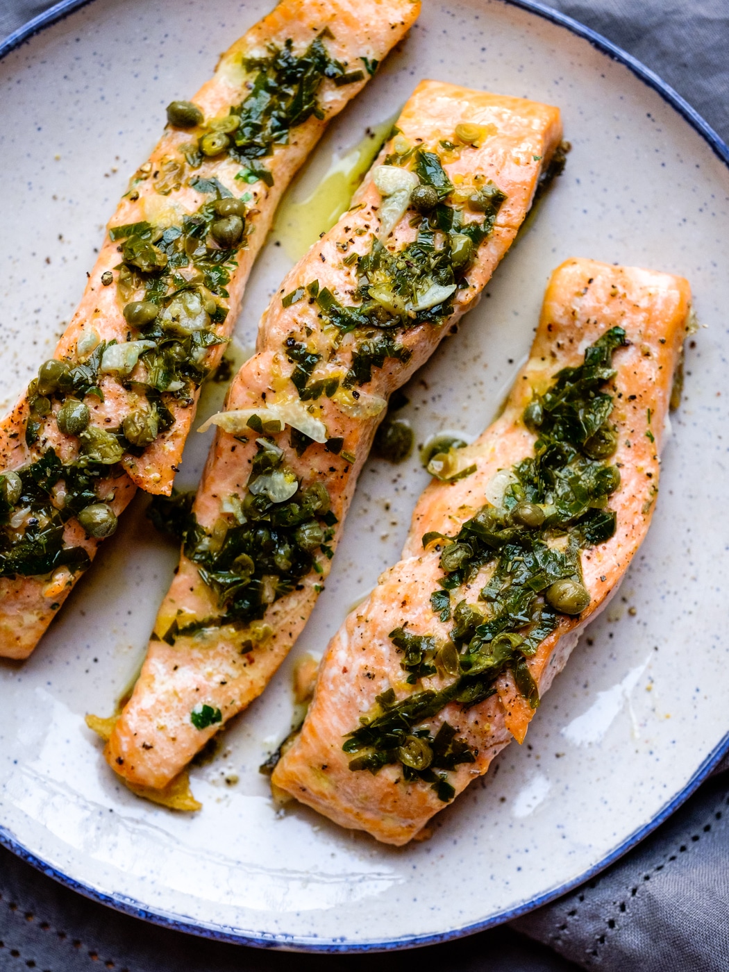 Meal Prep: Salmon with lemon-capers sauce