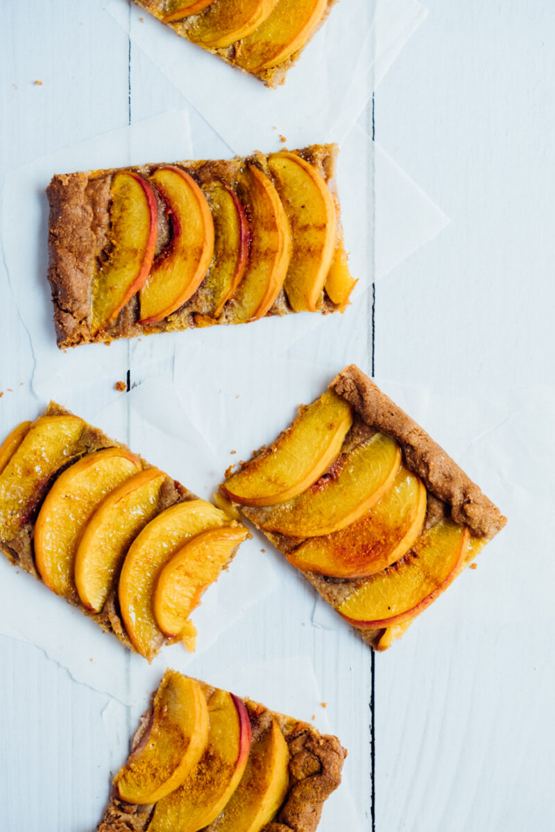 Grain-Free Peach Tart with Almond and Green Banana Flour