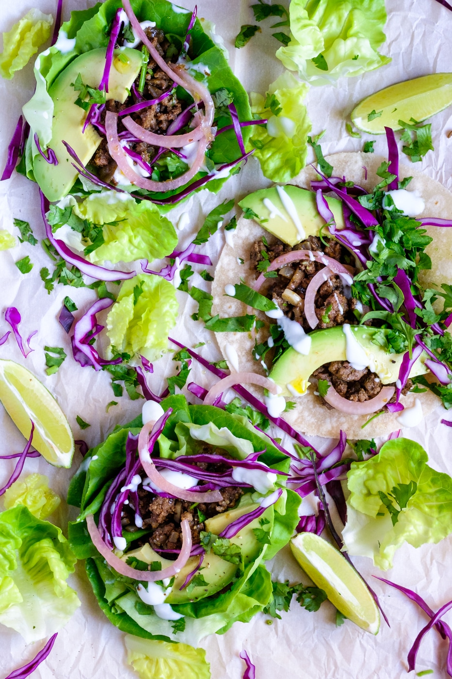 Butter lettuce tacos