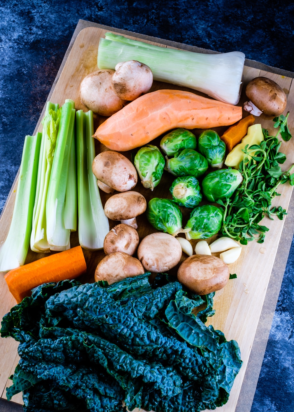 All the veggies going into this healing vegetable soup look amazing