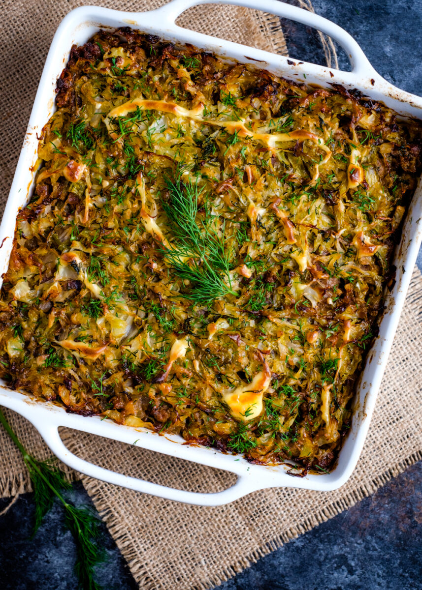 Beef and Cabbage Casserole, Romanian Style