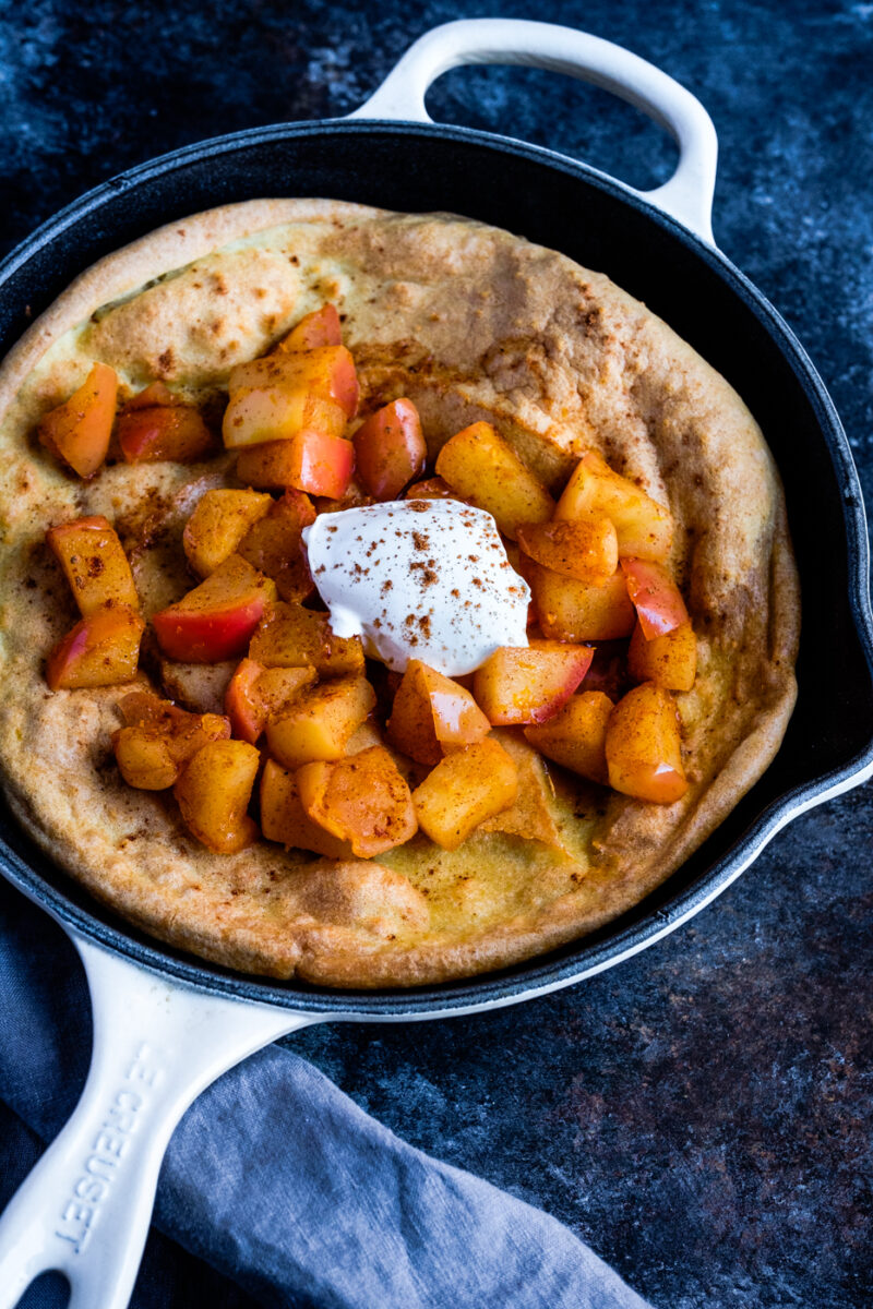 Citrus Infused Dutch Baby Pancake with Apples