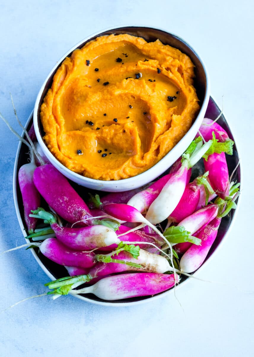 Sweet Potato Hummus with Roasted Garlic