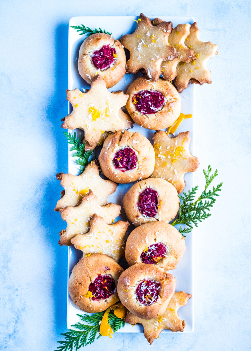 Lectin-Free Christmas Cookies with Orange and Raspberries