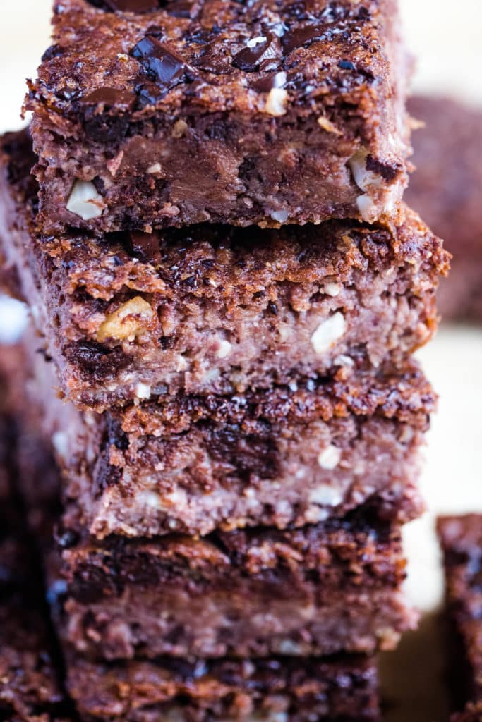 Stacked adzuki bean brownies