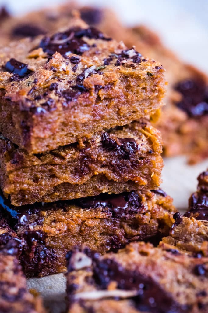 Sweet potato brownie is best served cold from the fridge