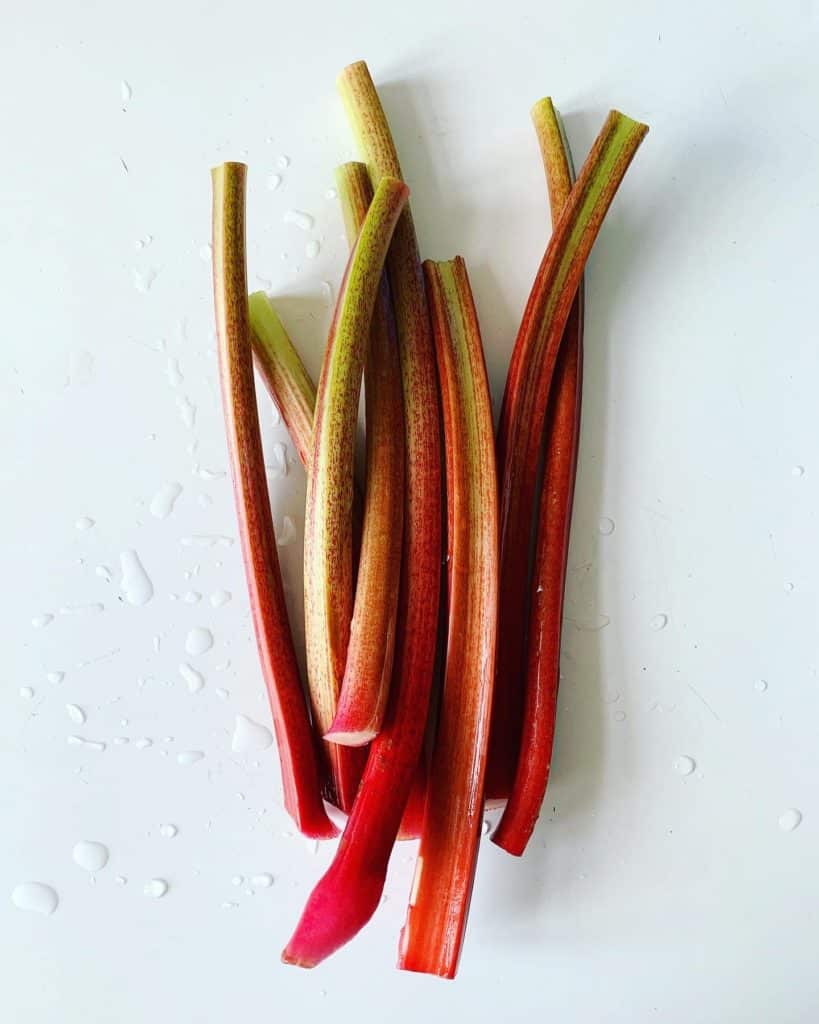 Fresh rhubarb