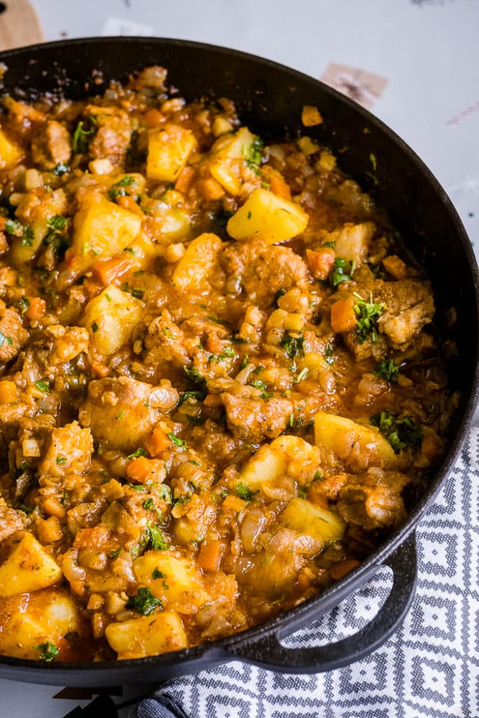 Lectin-Light Pork Paprikash made without tomatoes and dairy.