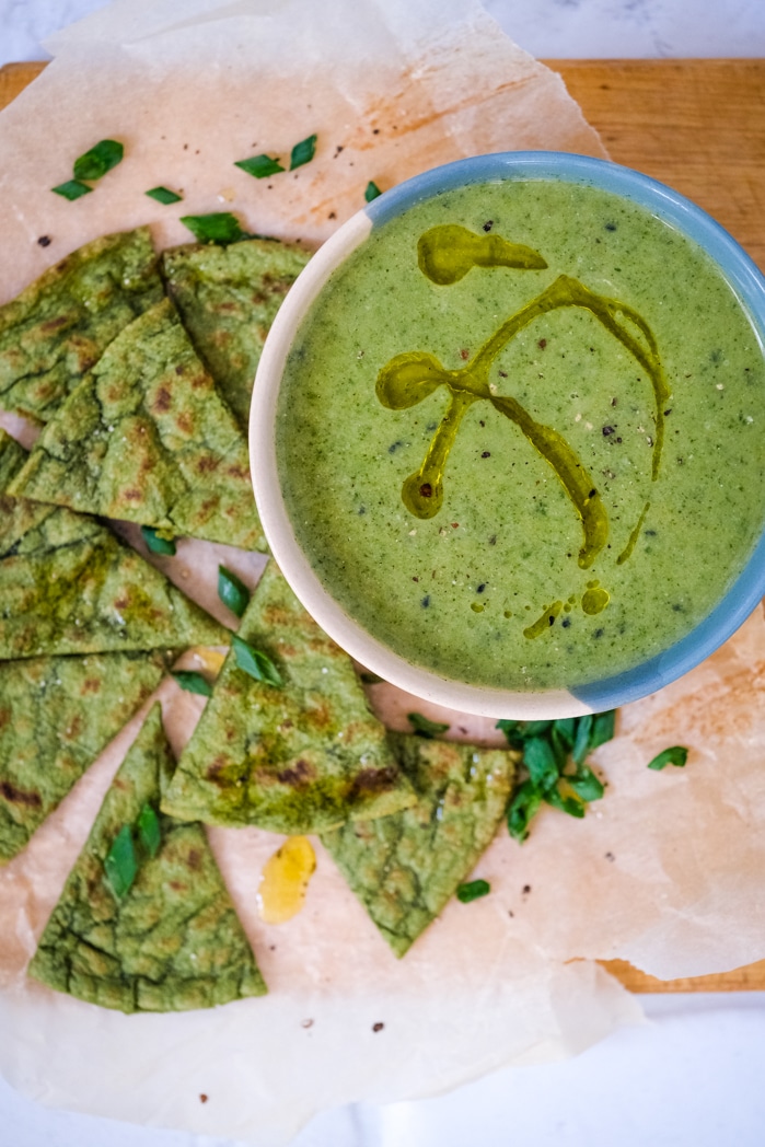 Creamy Nettle and Cauliflower Soup