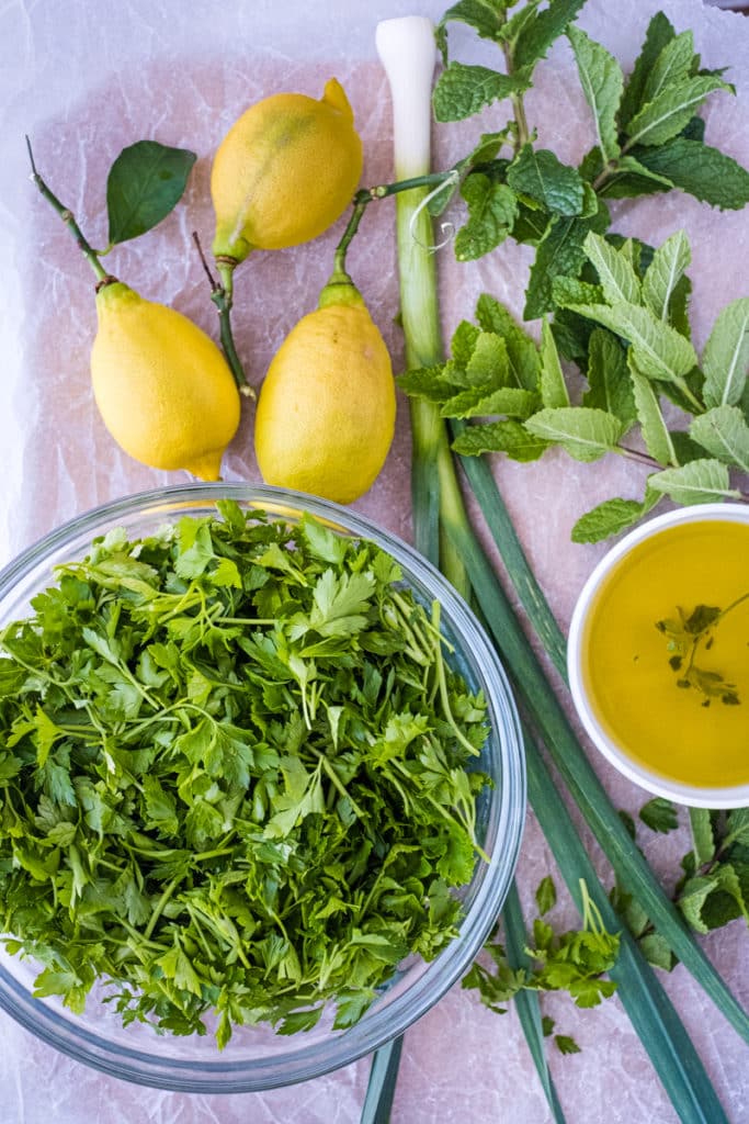 Parsley, lemon zest, and fresh garlic are the basic ingredients in the classic gremolata sauce