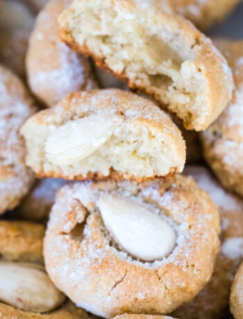 Almond thumbprint cookies