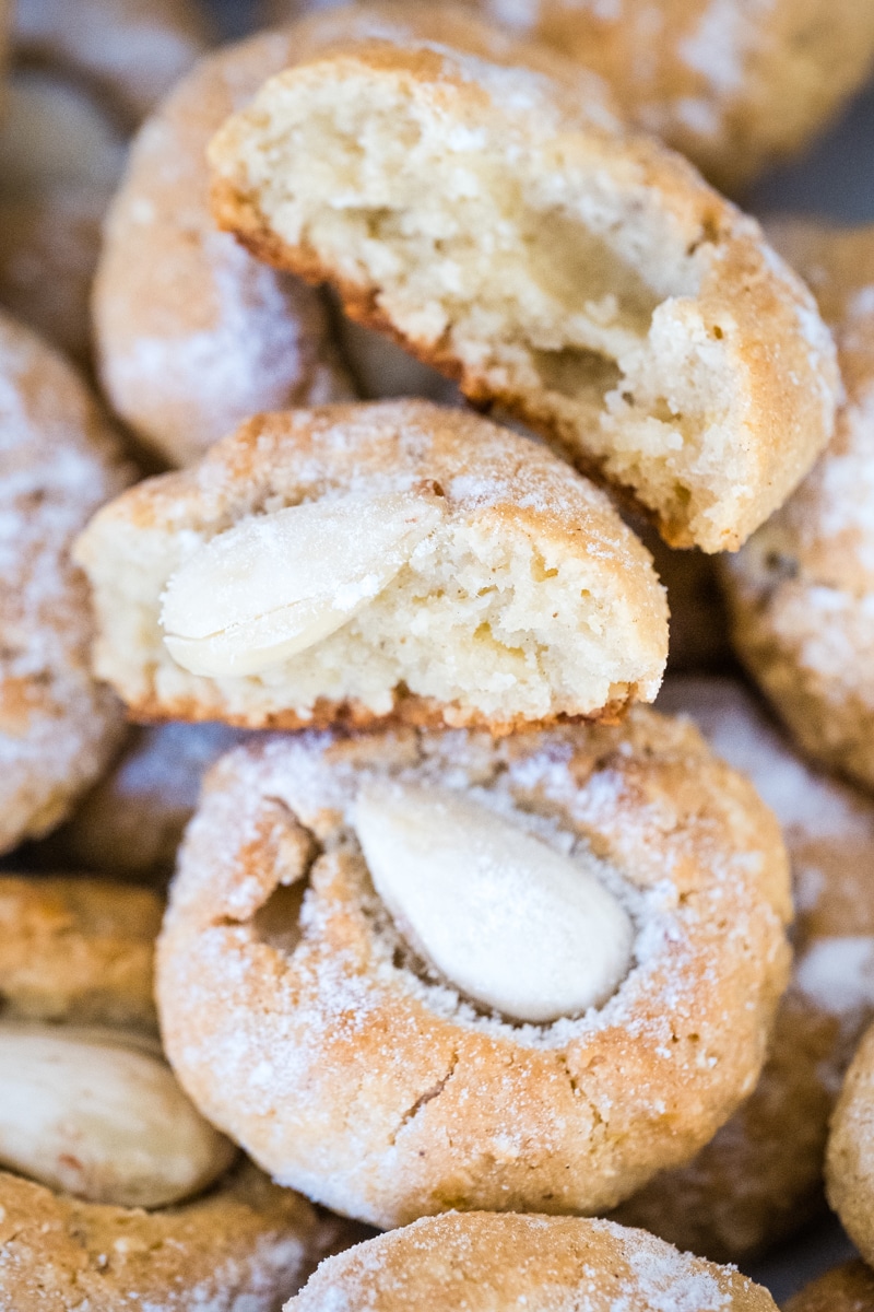 Almond thumbprint cookies