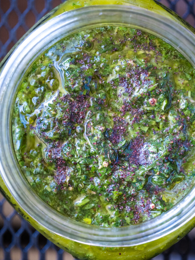 Chimichurri with Parsley, Chives and Sumac Creative in My Kitchen