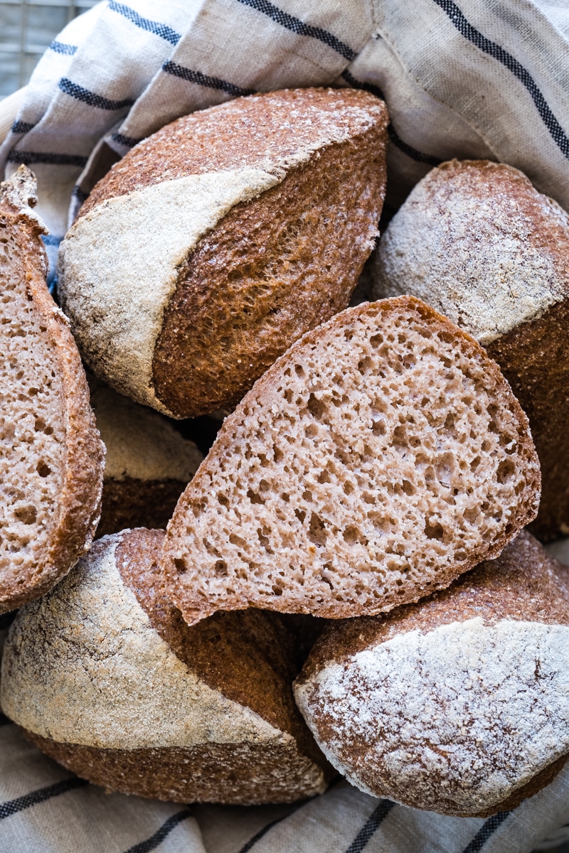 Rustic Sourdough Rolls With Teff