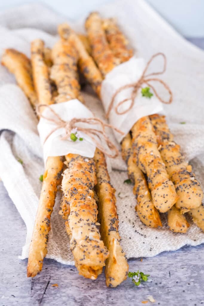 Soft and Cheesy Sourdough Breadsticks with Poppy Seeds (GlutenFree) Creative in My Kitchen