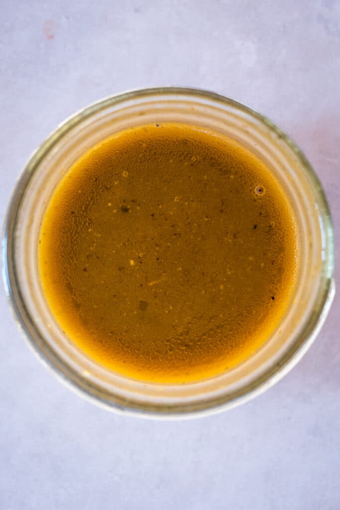 Vinaigrette in a bowl