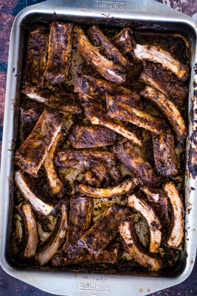 Sticky Pork Spare Ribs In The Oven Made With Sugar Free Rub 