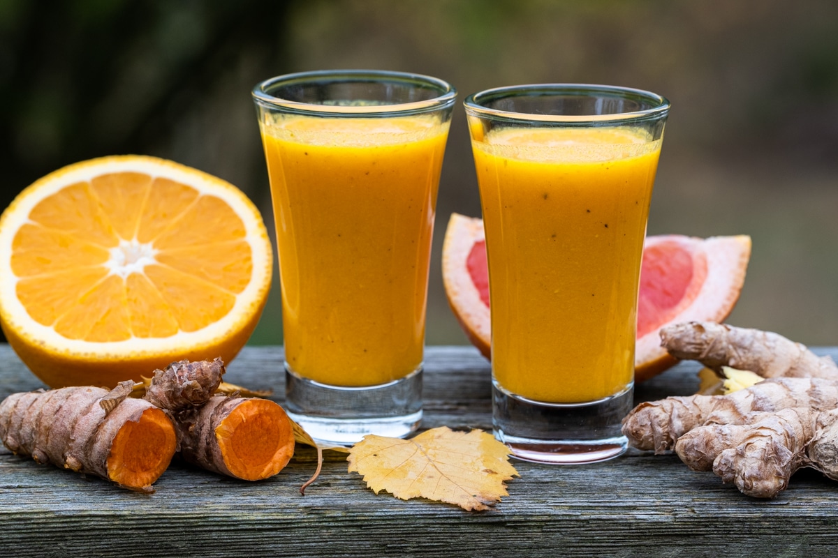 Ginger Turmeric Shots, an Immunity Booster (Made in a Blender