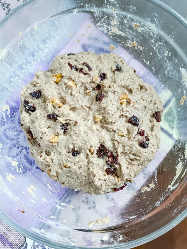 Walnut Cranberry Sourdough Bread (With Teff, Millet, and Flour