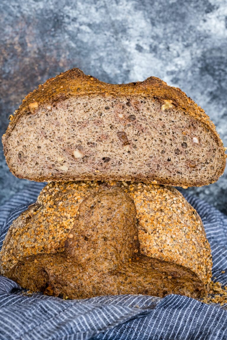 Hemp Sourdough Bread with Walnuts (Gluten-Free) - Creative in My Kitchen