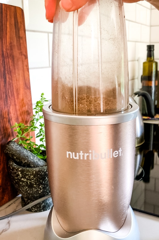 The Nutribullet is great for grinding spices