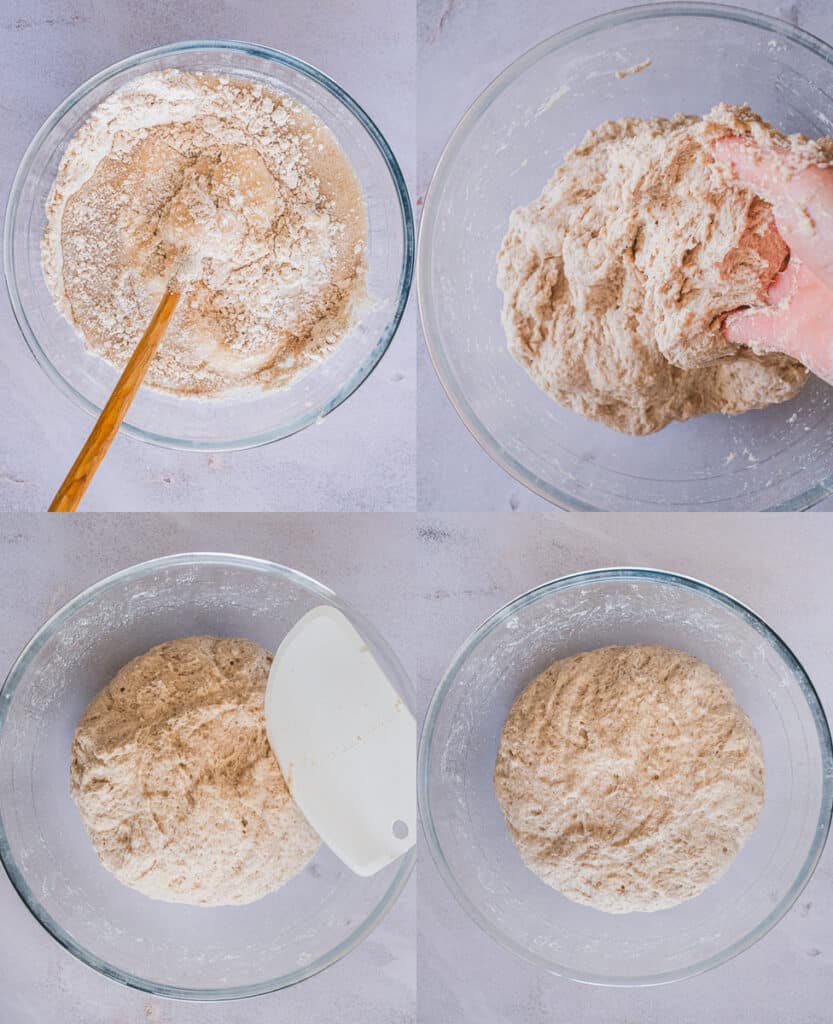 mixing the dough