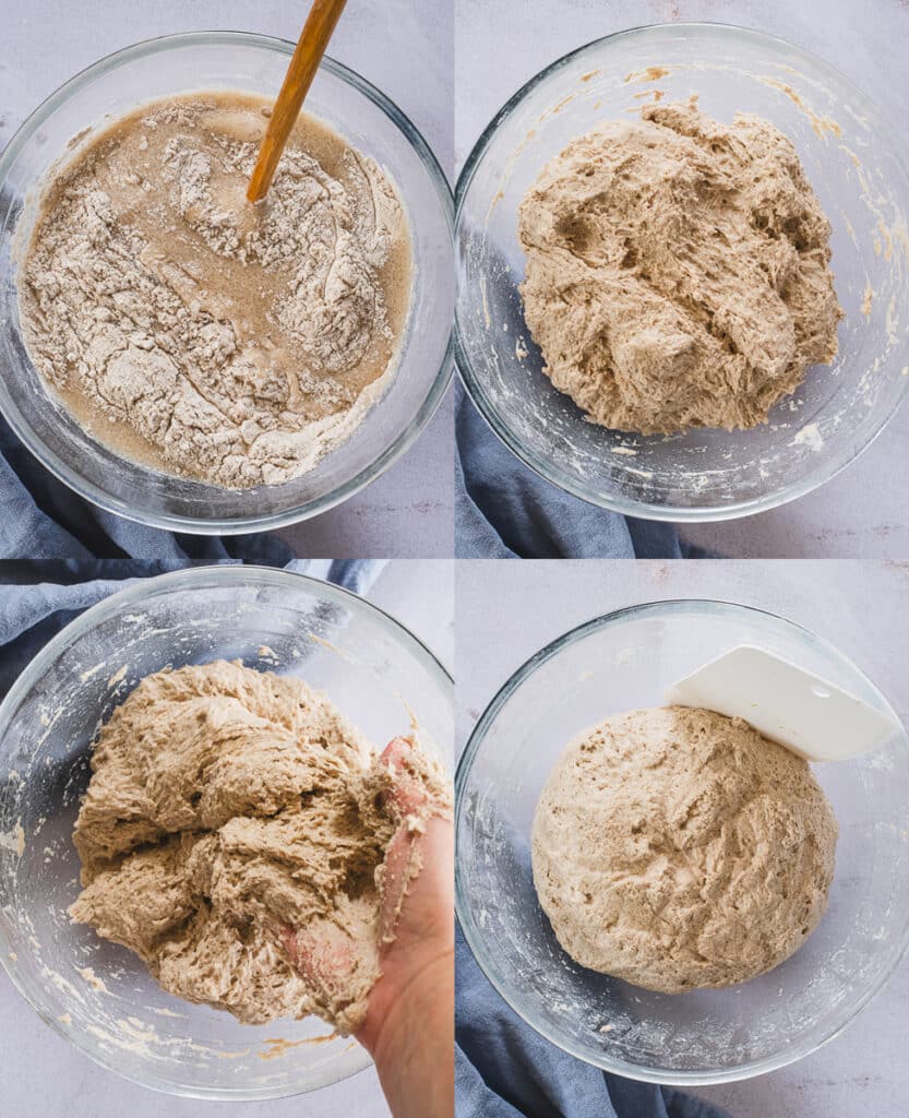 mixing the dough