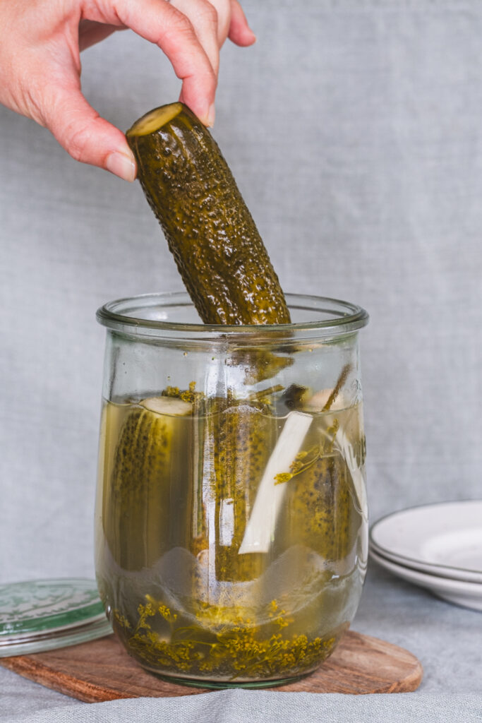 Pickles in a jar