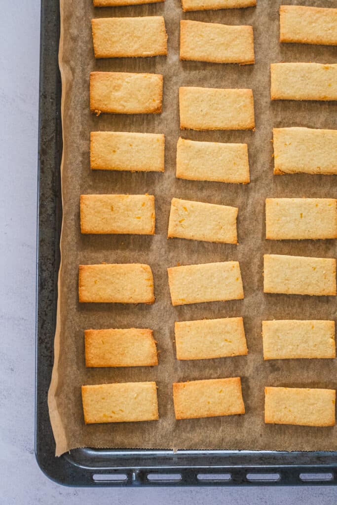 shortbread cookies after baking