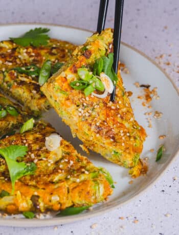 slice of cabbage pancake