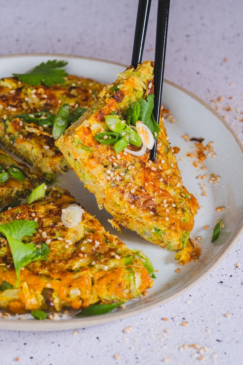 slice of cabbage pancake