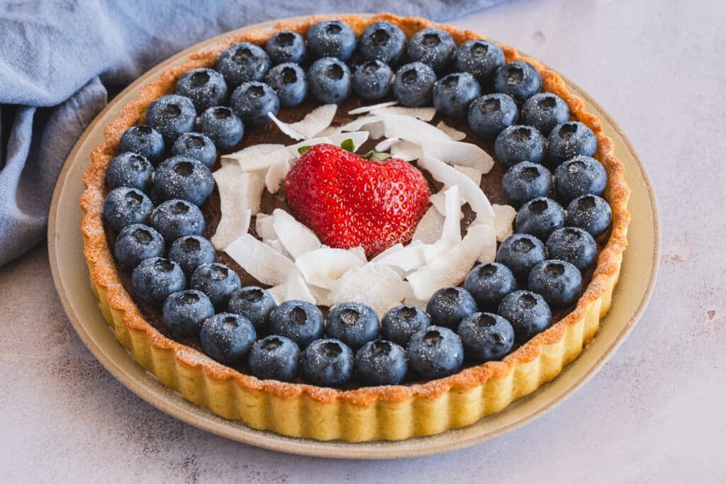 chocolate and fruit tart