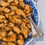 homemade Italian chicken sausage bites served on a platter