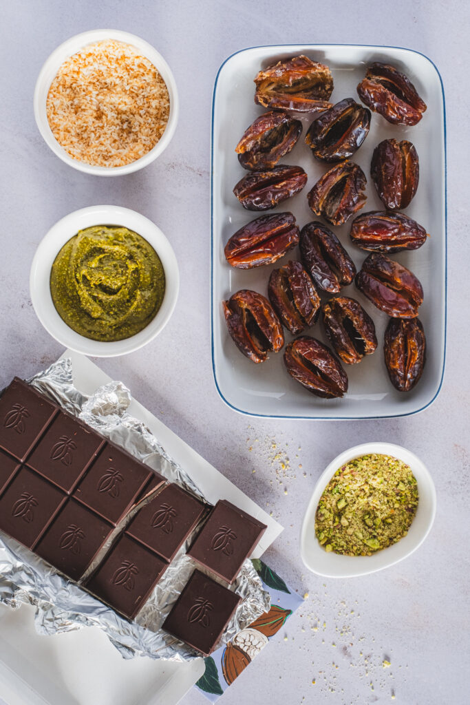 Todos os ingredientes da receita.